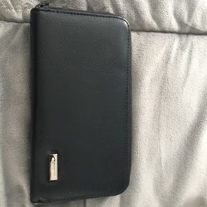 Leather black organizer wallet